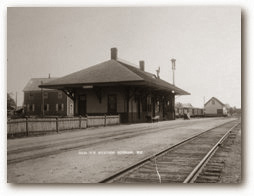 BM Railroad Station - Gorham Maine - Early 1900s