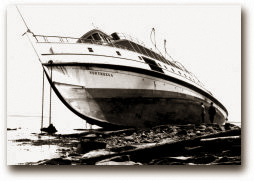 Steamshio Norumbega aground - Northeast Harbor Maine - 1912